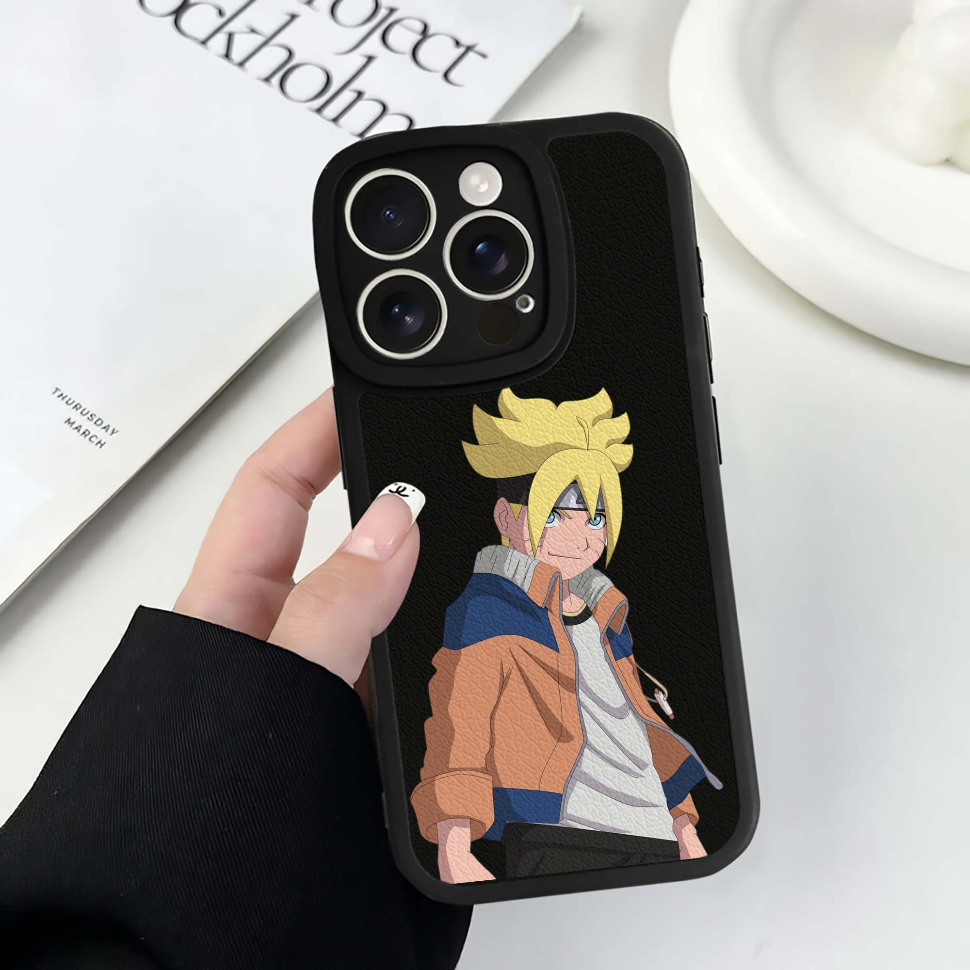 （画像用） NARUTO -ナルト- うずまき ナルト Uzumaki Naruto 【iPhone 16シリーズ対応】シリコンスマホケース（レザー調） 材質：シリコン